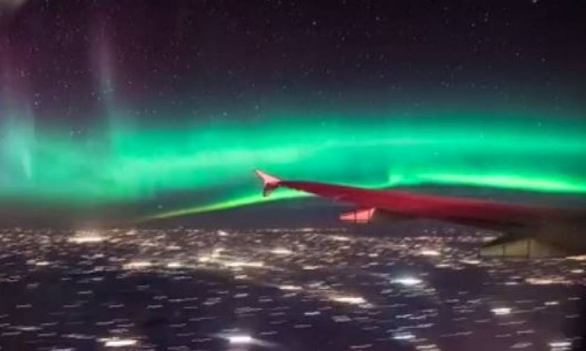 Μοναδικό βίντεο: Επιβάτης αεροσκάφους κατέγραψε γεωμαγνητική καταιγίδα!