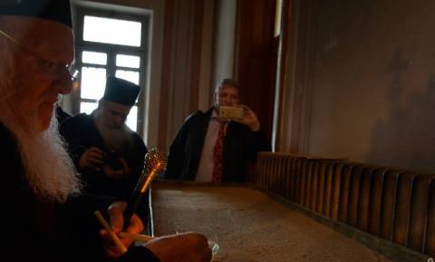 O Οικουμενικός Πατριάρχης στη Θεολογική Σχολή της Χάλκης (pics)