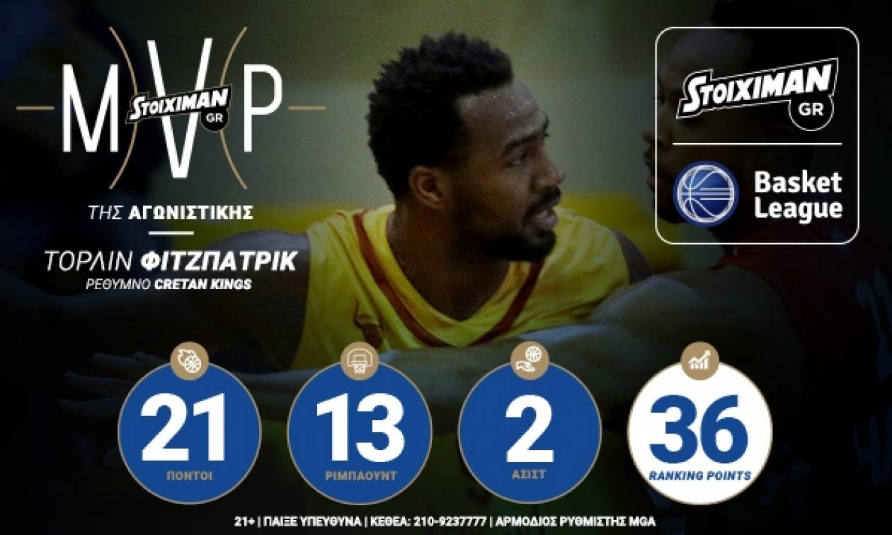 Stoiximan.gr Basket League MVP Matchday 16