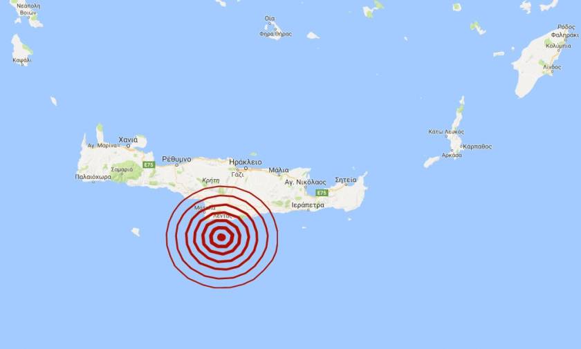 Σεισμός νότια του Ηρακλείου Κρήτης (pics)