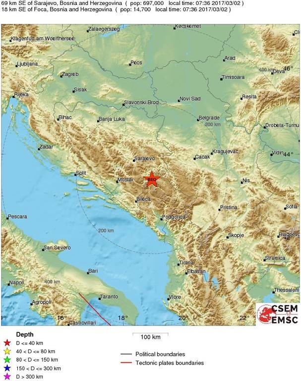 Σεισμός στη Βοσνία - Ερζεγοβίνη
