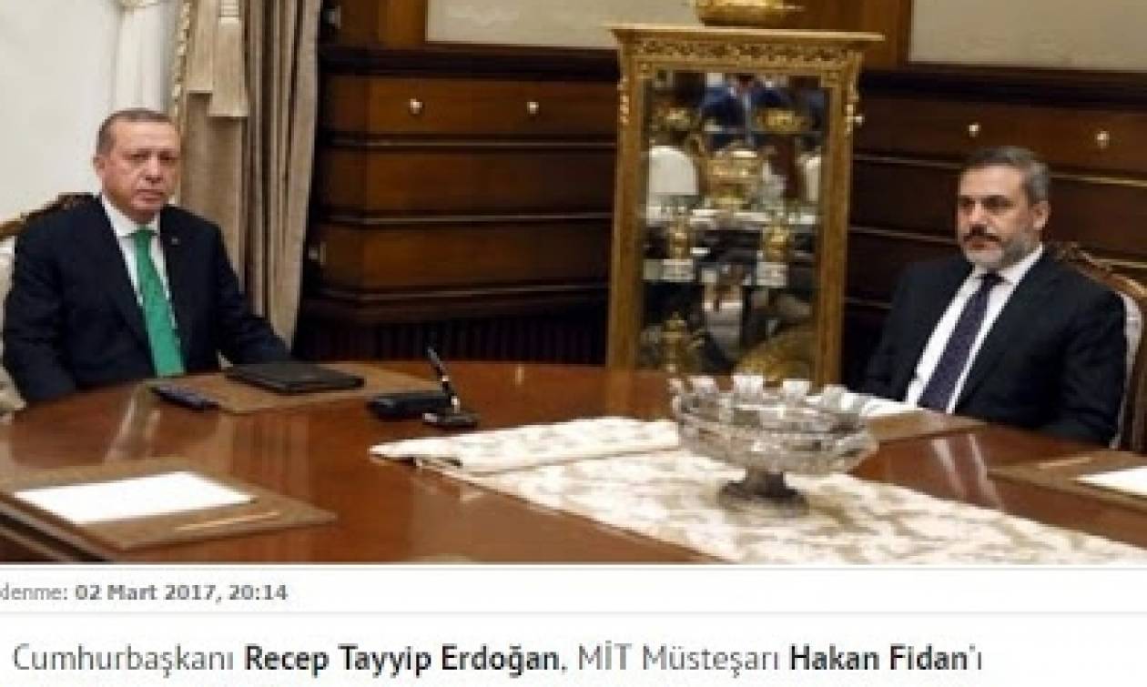 Τουρκία: Συνάντηση Ερντογάν με τον επικεφαλής των τουρκικών μυστικών υπηρεσιών (MİT)