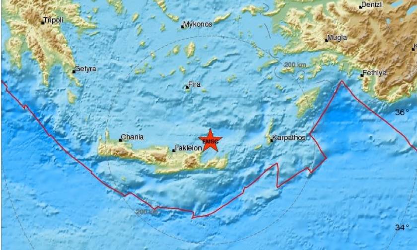 Ισχυρός σεισμός «χτύπησε» την Κρήτη