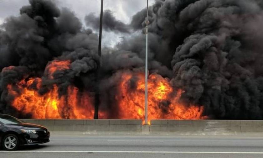Atlanta fire: Section of highway collapses after blaze