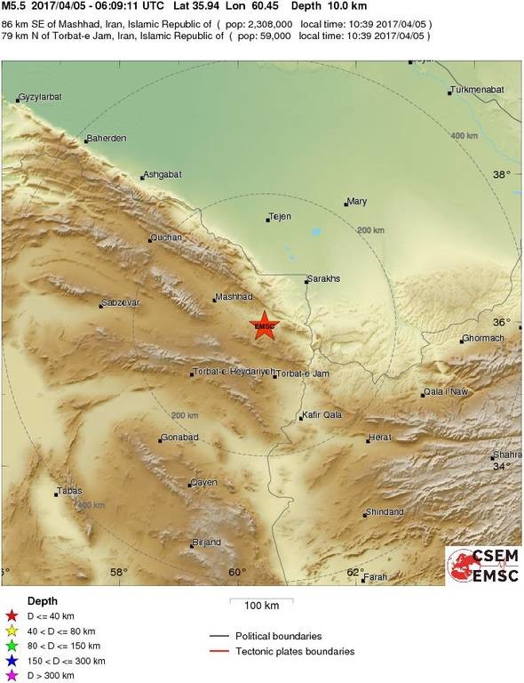 Ισχυρός σεισμός 6,1 Ρίχτερ συγκλόνισε το Ιράν 
