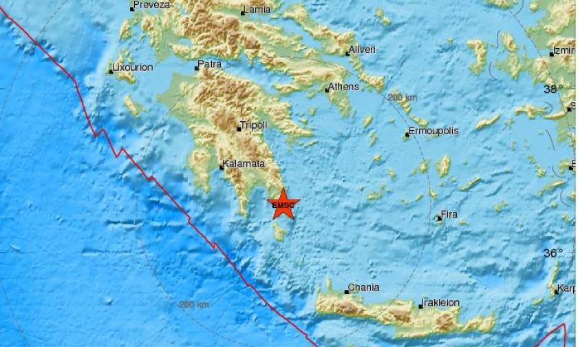 Σεισμός Τώρα στην Πελοπόννησο
