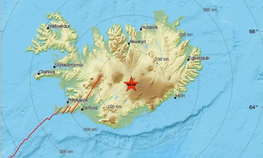 Σεισμός στην Ισλανδία