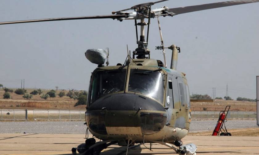 UH-1H military helicopter located at Elassona