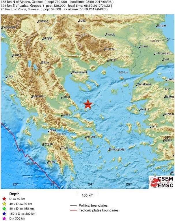 Σεισμός Τώρα στη Σκόπελο