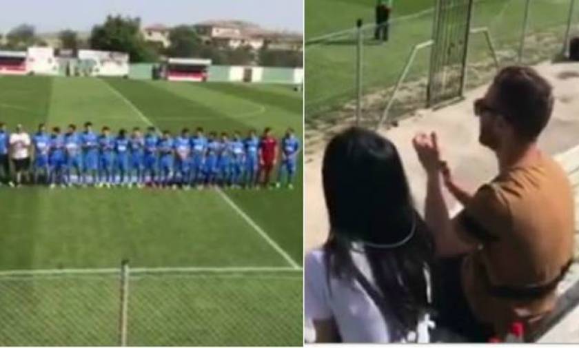 Η πιο απίστευτη πρόταση γάμου έγινε σε κυπριακό γήπεδο- Συνωμότησε με τους ποδοσφαιριστές (video)