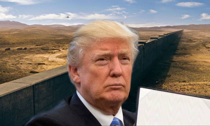 Ο Ντόναλντ Τραμπ εγκαταλείπει το σχέδιο ανέγερσης τείχους στα σύνορα των ΗΠΑ με το Μεξικό