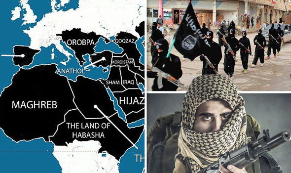 ISIS reveals map of Europe showing areas it wants to dominate by 2020 597254