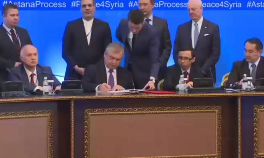 Ρωσία, Τουρκία και Ιράν υπέγραψαν Μνημόνιο για τη δημιουργία ζωνών ασφαλείας στη Συρία