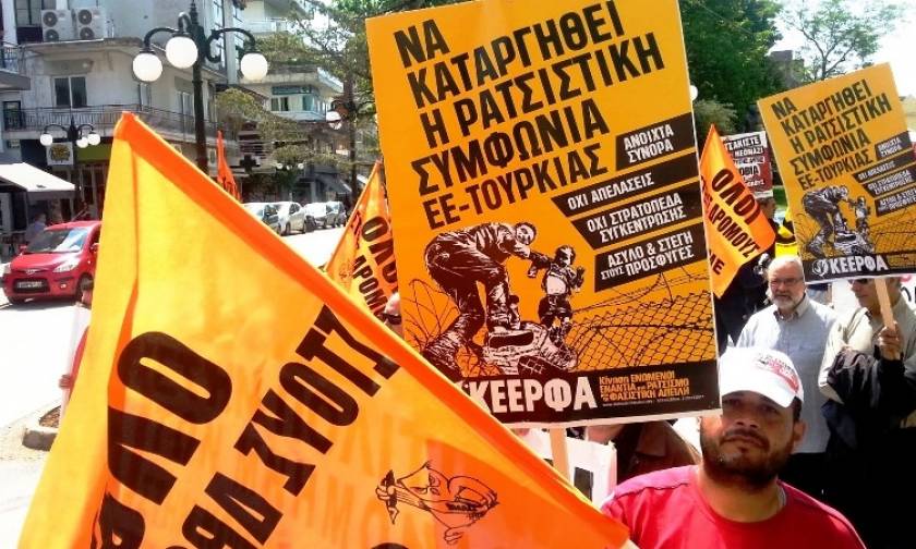 Ένταση στο Ασπρόπυργο σε πορεία μεταναστών εργατών