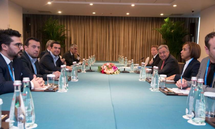 Κίνα: Παρέμβαση του Αλέξη Τσίπρα για το Κυπριακό σε συνάντηση με τον γγ του ΟΗΕ Γκουτέρες
