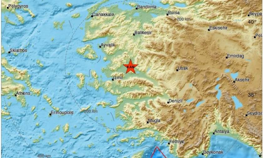 Ισχυρός σεισμός 5 Ρίχτερ Τώρα στην Τουρκία