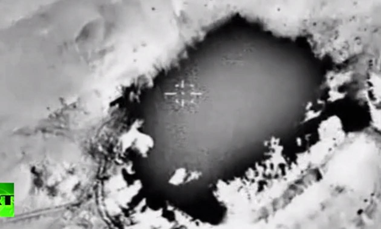 Φωτιά από ψηλά: Δείτε συγκλονιστικό βίντεο από ρωσικό βομβαρδισμό κατά του ISIS στη Συρία