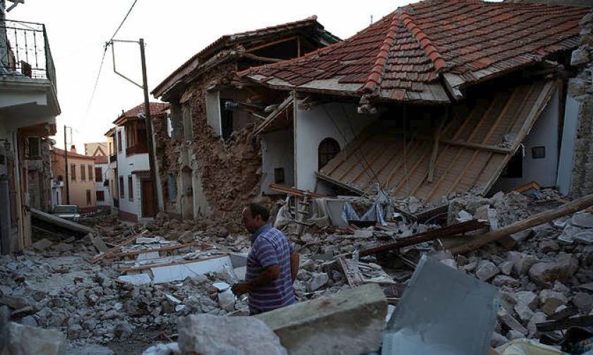 Φονικός σεισμός στη Μυτιλήνη: Μια γυναίκα νεκρή και τεράστιες καταστροφές - Εκκενώθηκε η Βρίσα