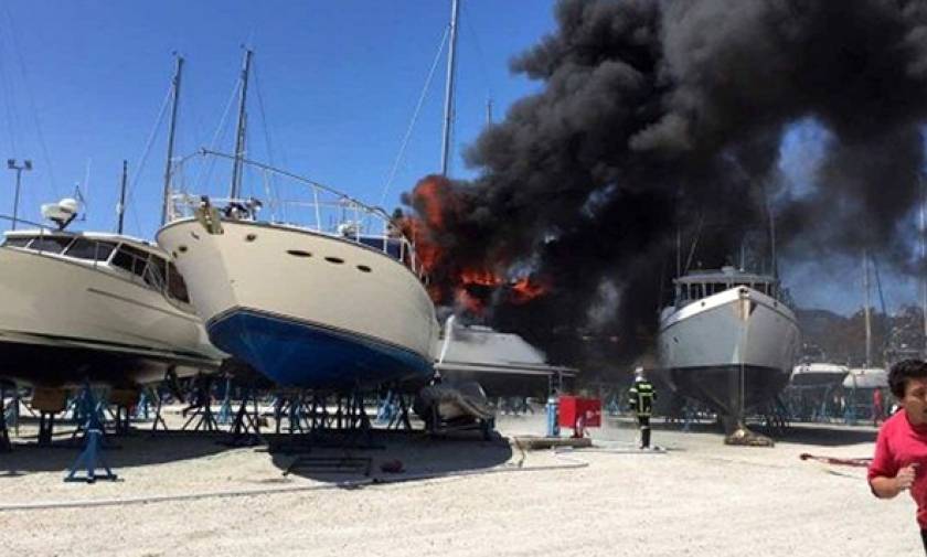 Κρήτη: Παρανάλωμα του πυρός σκάφος 10 μέτρων