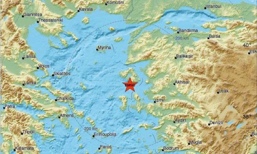 Νέος σεισμός κοντά στη Μυτιλήνη