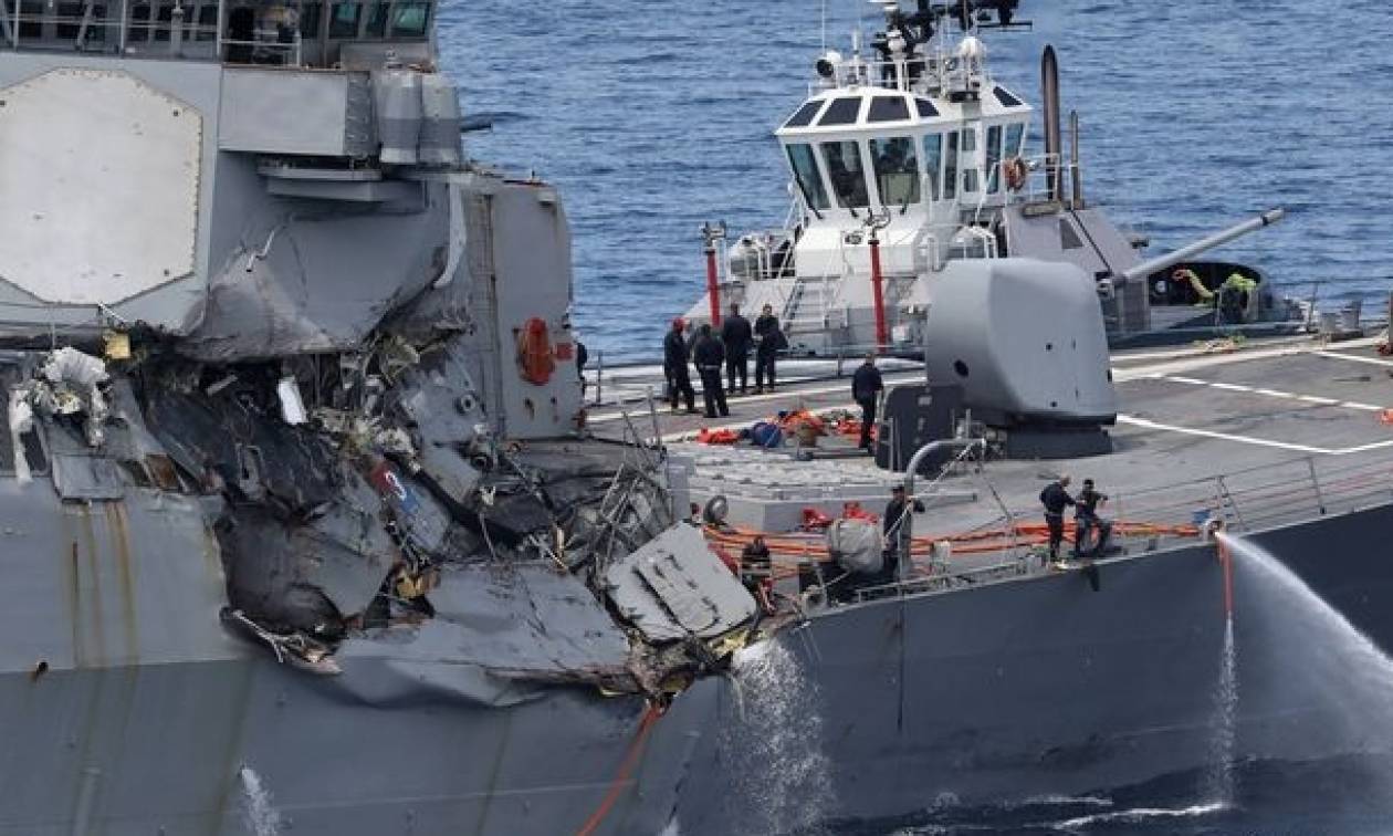 Ιαπωνία: Αμερικανικό αντιτορπιλικό πλοίο συγκρούστηκε με εμπορικό – Επτά αγνοούμενοι