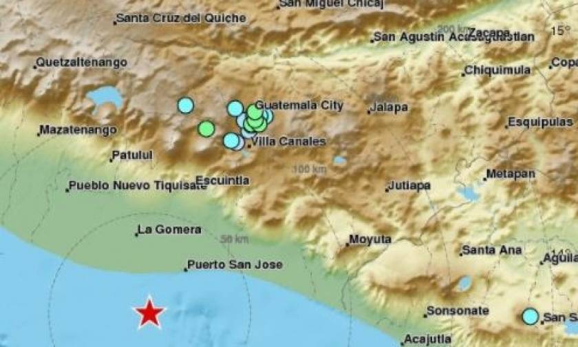 Ισχυρή σεισμική δόνηση 6.8 Ρίχτερ στη Γουατεμάλα