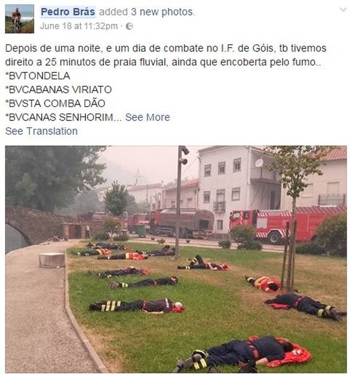 Πορτογαλία: Η συγκλονιστική φωτογραφία των εξαντλημένων πυροσβεστών μετά τη μάχη με τις φλόγες