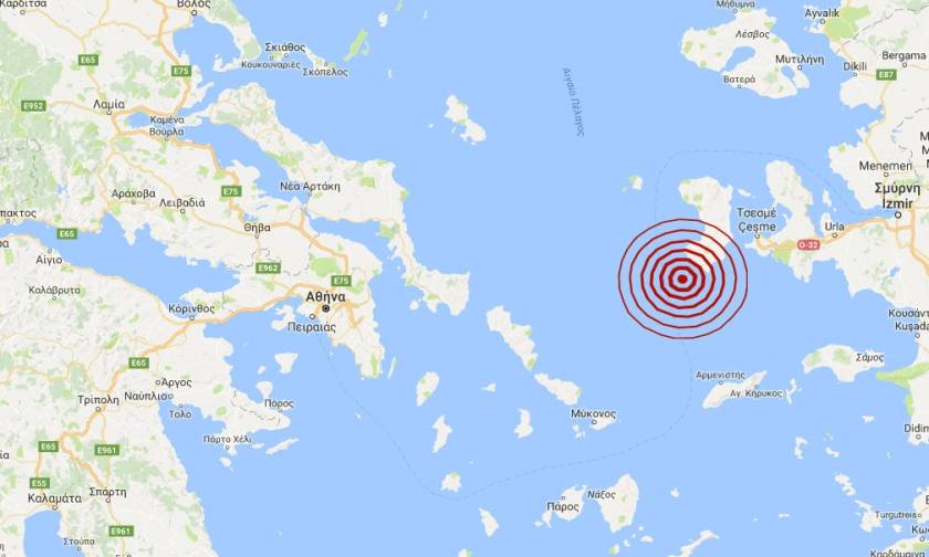 Σεισμός 3,5 Ρίχτερ νότια της Χίου (pic)