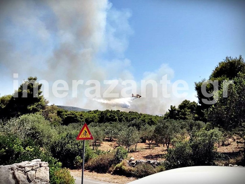 Φωτιά ΤΩΡΑ: Μεγάλη πυρκαγιά στις Βολιμές Ζακύνθου - Πληροφορίες για τραυματία (pics)