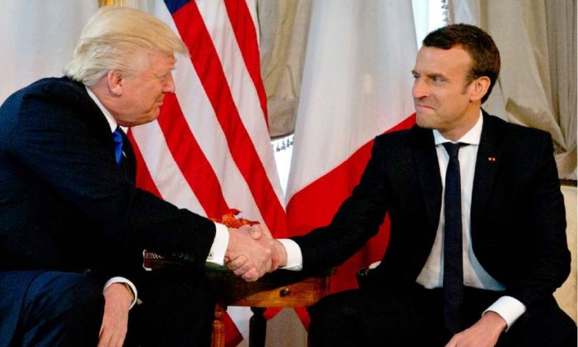 Γαλλία: Ο Μακρόν υποδέχτηκε τον Τραμπ στο Μνημείο των Απομάχων (vid)