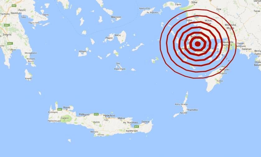 Σεισμός: Ισχυρός μετασεισμός κοντά στην Κω (pic)