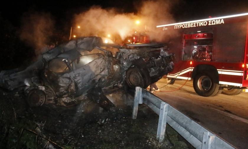 Τροχαίο δυστύχημα στην Κατερίνη - Απανθρακώθηκε ο οδηγός