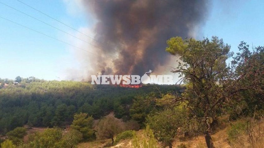 ΕΚΤΑΚΤΟ: Μεγάλη φωτιά ΤΩΡΑ κοντά σε σπίτια στις Σπέτσες 
