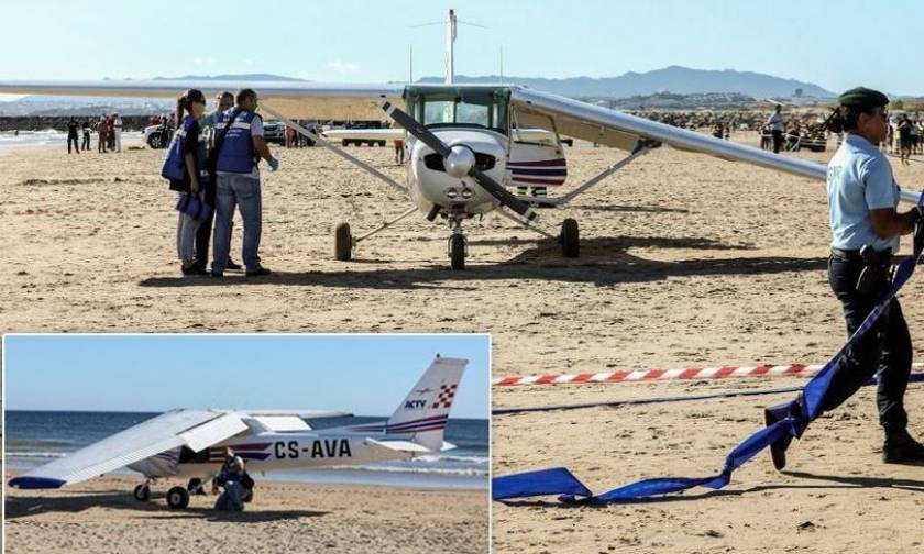Τραγωδία στην Πορτογαλία: Δύο νεκροί από προσγείωση αεροπλάνου σε παραλία γεμάτη κόσμο (pics+vid)
