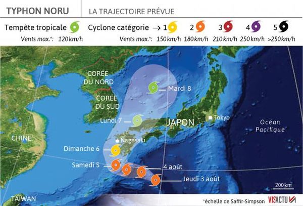 noru premier super typhon de l annee atteindra le japon vendredi 0