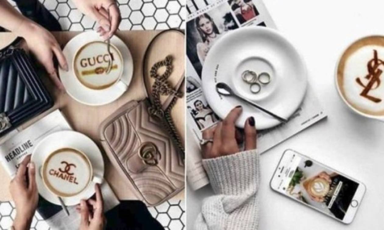 Αυτή είναι η τρέλα στο Instagram: Latte με λογότυπα... σχεδιαστών! (pics)