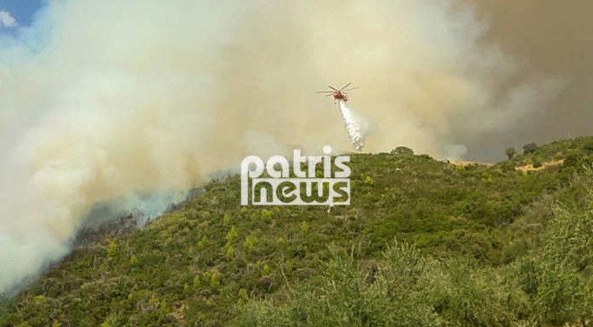 Σε πύρινο κλοιό η Ηλεία: Η πυρκαγιά απείλησε χωριά στη Ζαχάρω
