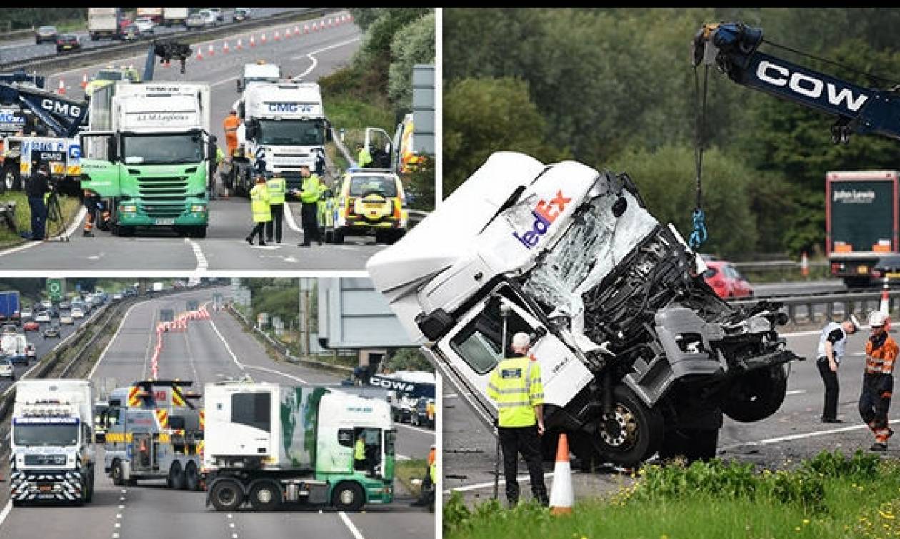 Βρετανία: Τραγωδία από σύγκρουση λεωφορείου με φορτηγά - Τουλάχιστον οκτώ νεκροί (pics+vid)