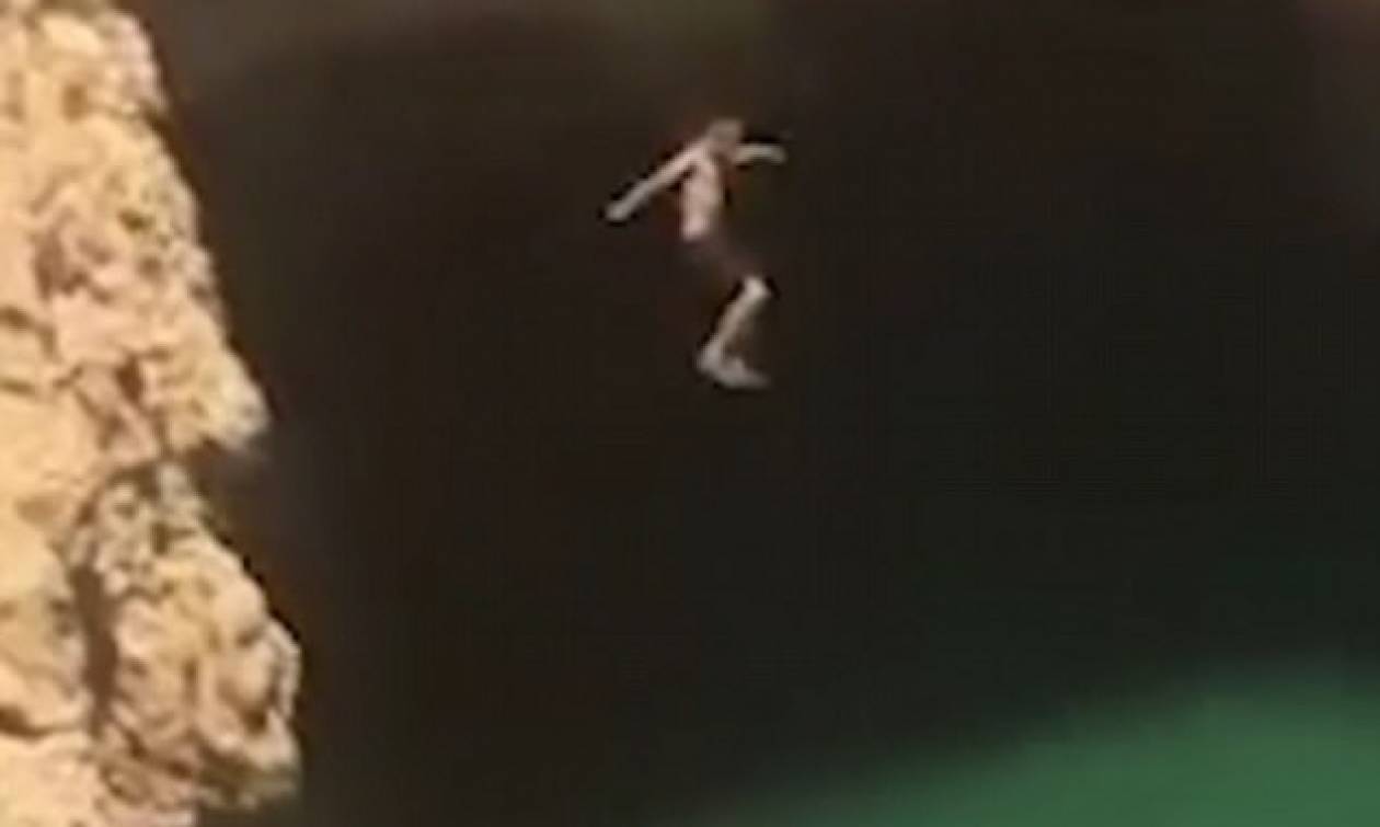 Βίντεο σοκ: Έκανε βουτιά από 15 μέτρα και έπεσε πάνω σε σκάφος!