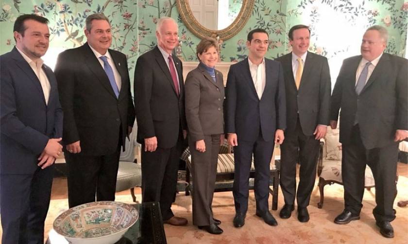 Συνάντηση Τσίπρα με μέλη της επιτροπής Εξωτερικών Υποθέσεων της Αμερικανικής Γερουσίας
