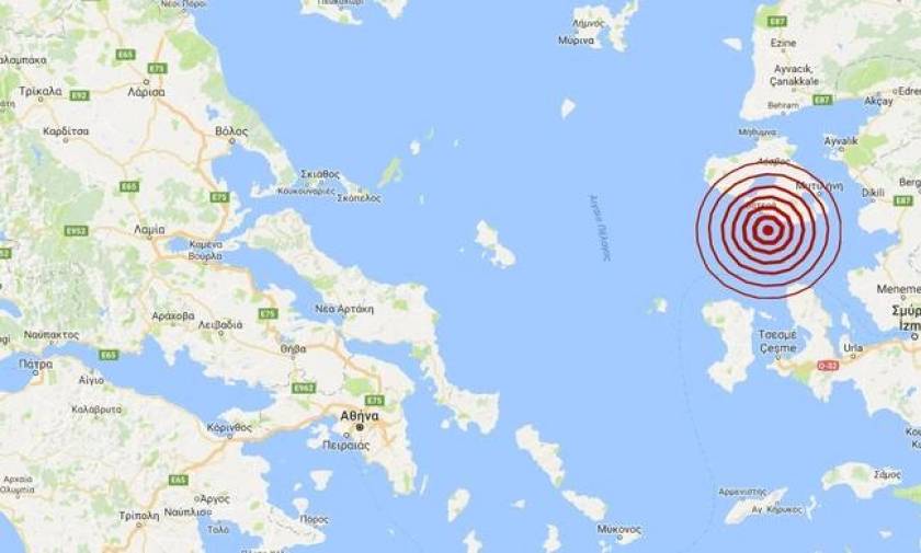 Σεισμός ΤΩΡΑ νότια της Μυτιλήνης (pics)