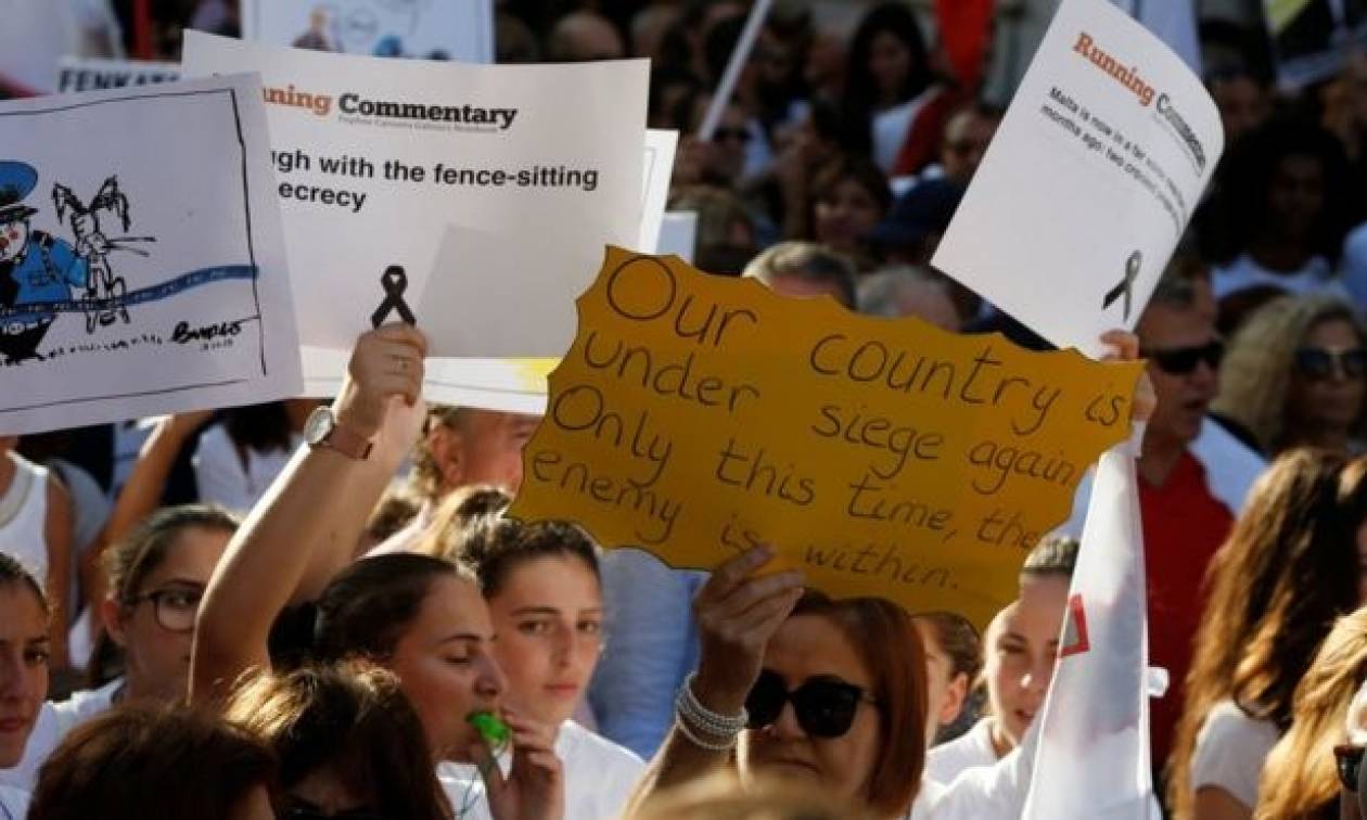 «Δεν φοβόμαστε»: Διαδήλωση στη Μάλτα για τη δολοφονία της δημοσιογράφου των Panama Papers