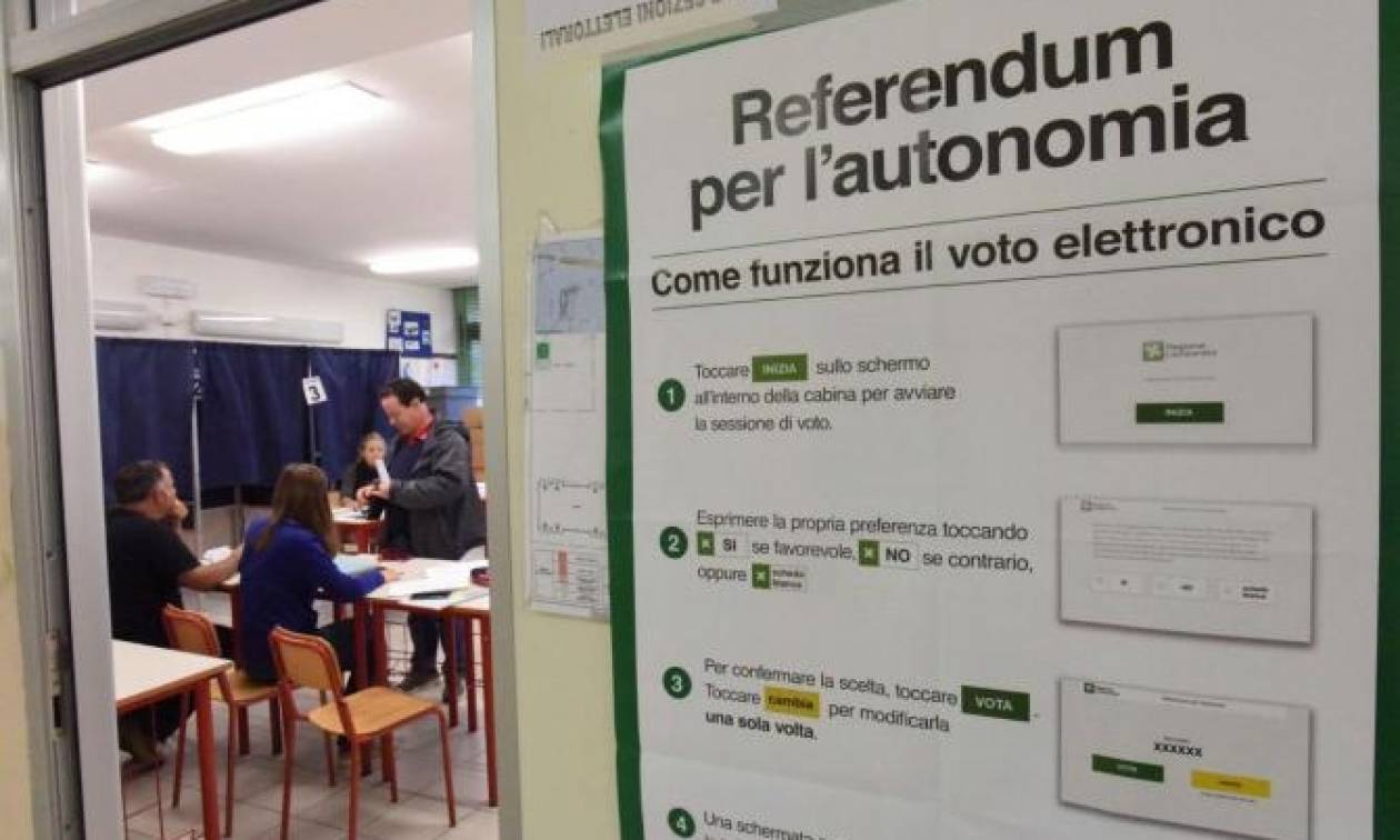 Ιταλία: Στο δρόμο που χάραξε η… Καταλονία - Υπέρ της αυτονομίας ψήφισαν σε Βένετο και Λομβαρδία