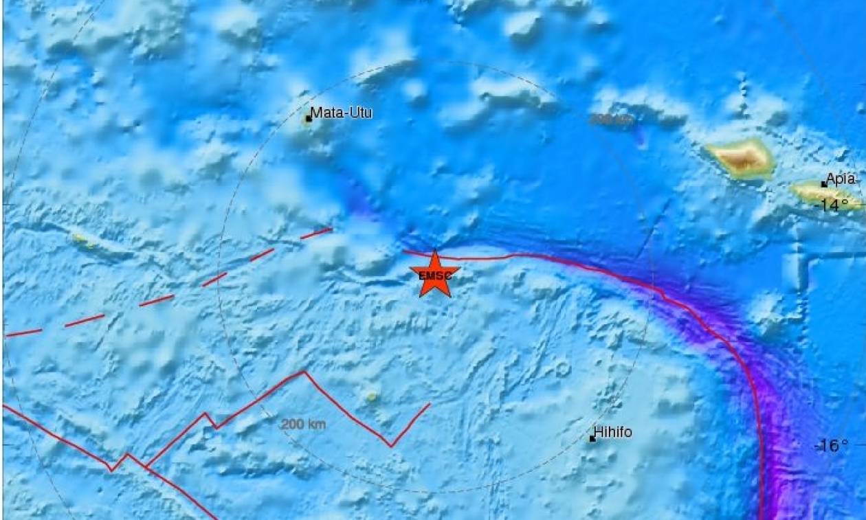 Ισχυρός σεισμός στα νησιά Σαμόα