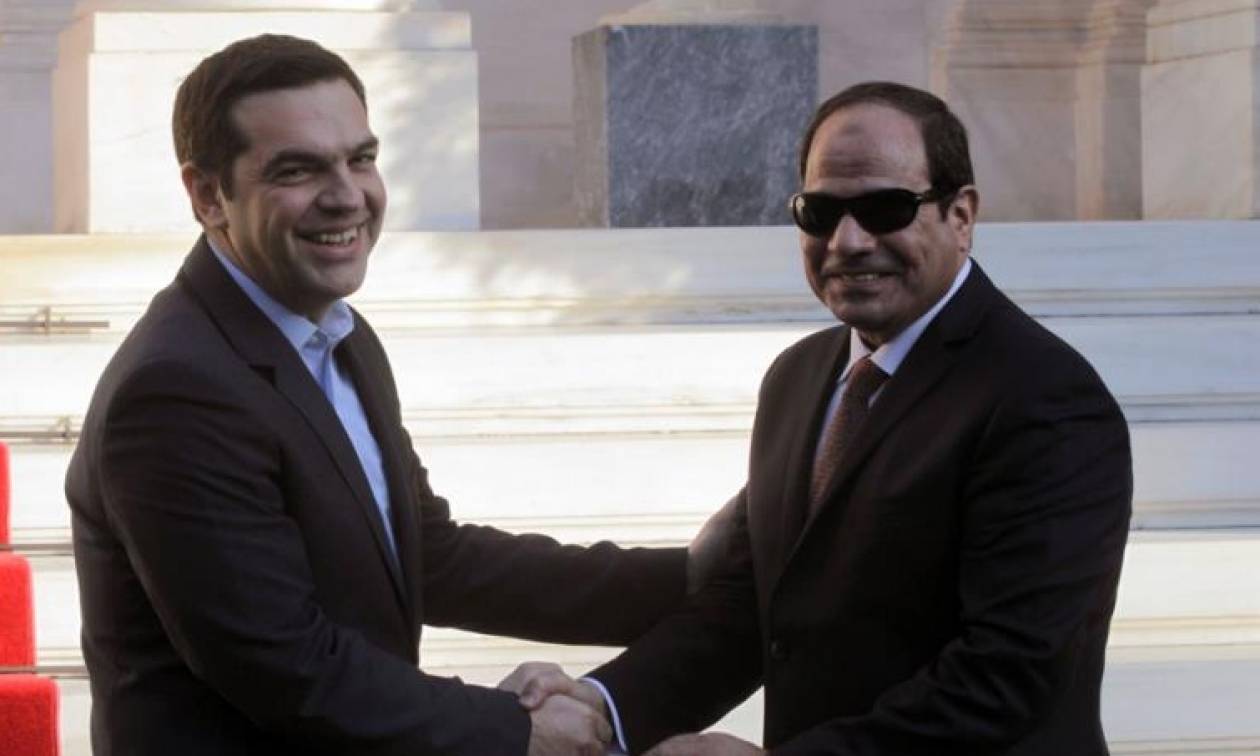 Σε εξέλιξη συνάντηση του Αλέξη Τσίπρα με τον Αιγύπτιο πρόεδρο