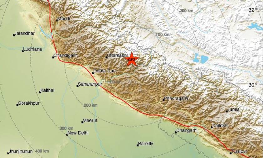 Ισχυρός σεισμός στην Ινδία
