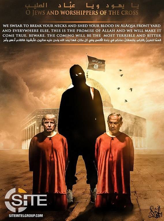Το Ισλαμικό Κράτος απειλεί Τραμπ και Νετανιάχου: Θα χυθεί αίμα (pics)
