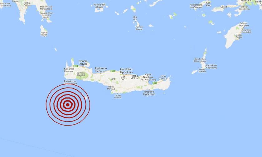 Σεισμός: Ισχυρή δόνηση νοτιοδυτικά της Κρήτης (pics)