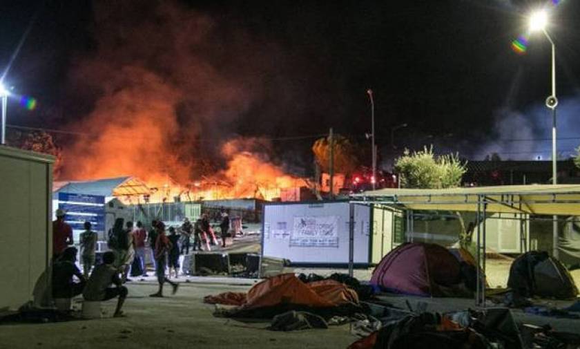 Fifteen migrants hospitalized after violent fighting at Moria hotspot on Mytilene
