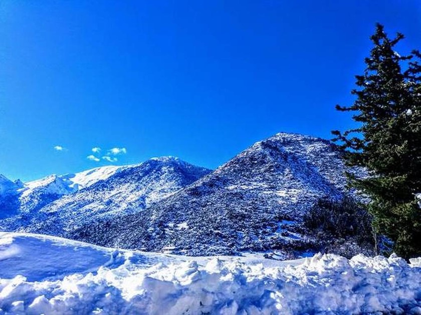 Χριστούγεννα 2017: Όμορφες εικόνες από τα χιονισμένα Καλάβρυτα